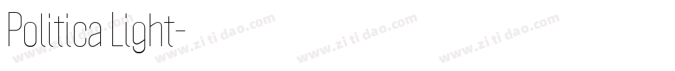 Politica Light字体转换